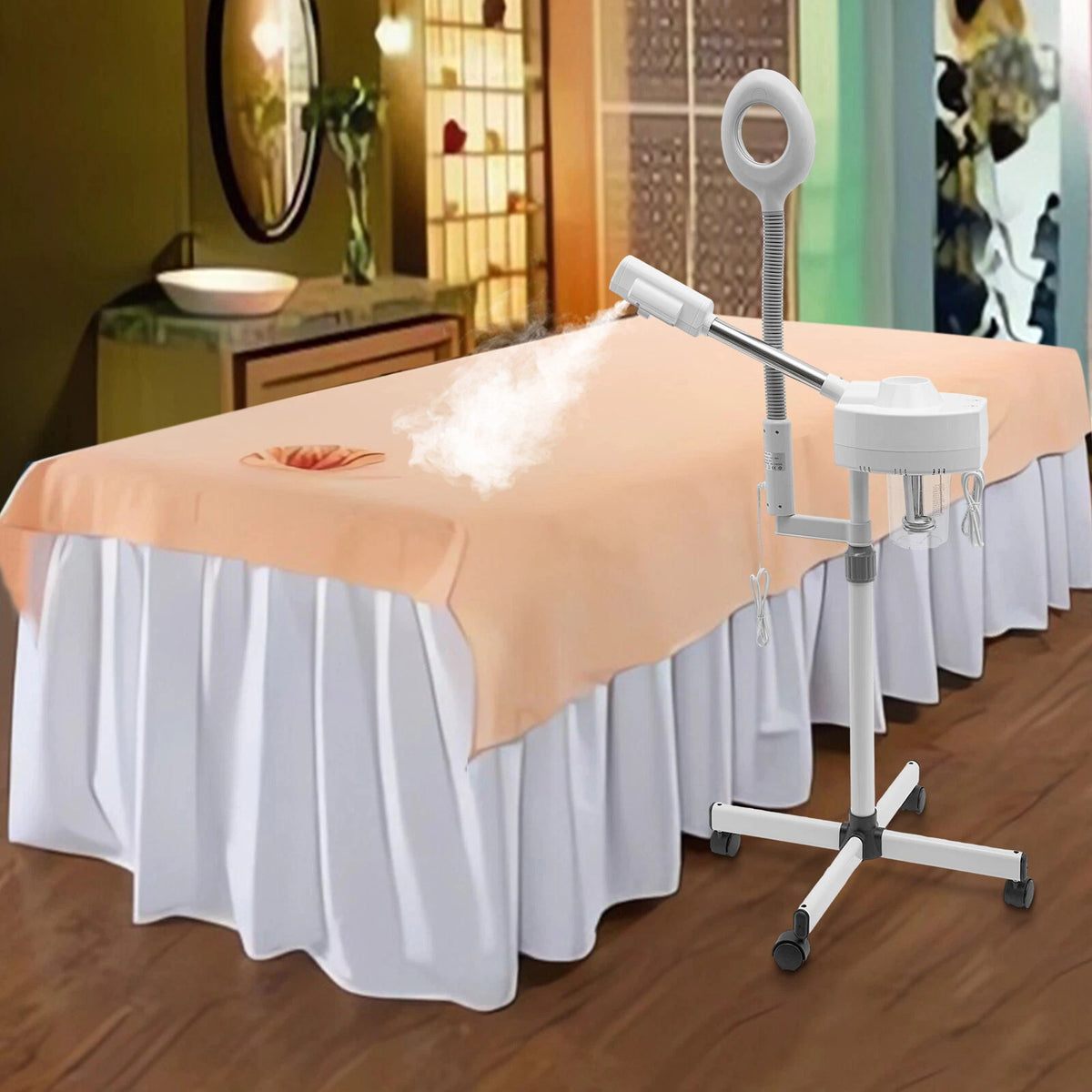Facial Steamer with 5X Magnifying Lamp for Skin Care Salon