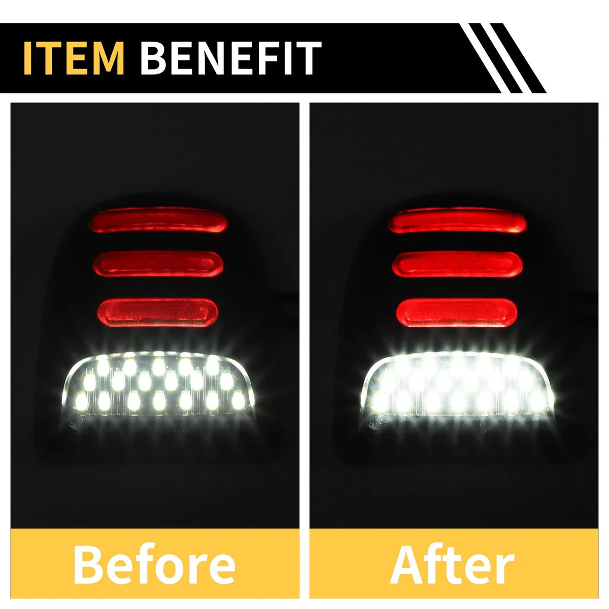 2X License Plate Light White Red for Chevrolet Silverado GMC