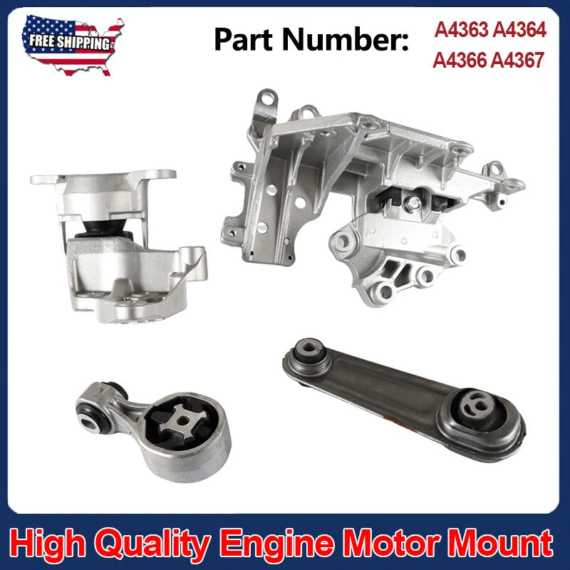 Motor Mount Kit Set A4364 A4366 A4367 A4363 for Nissan Rogue (2014–2017)