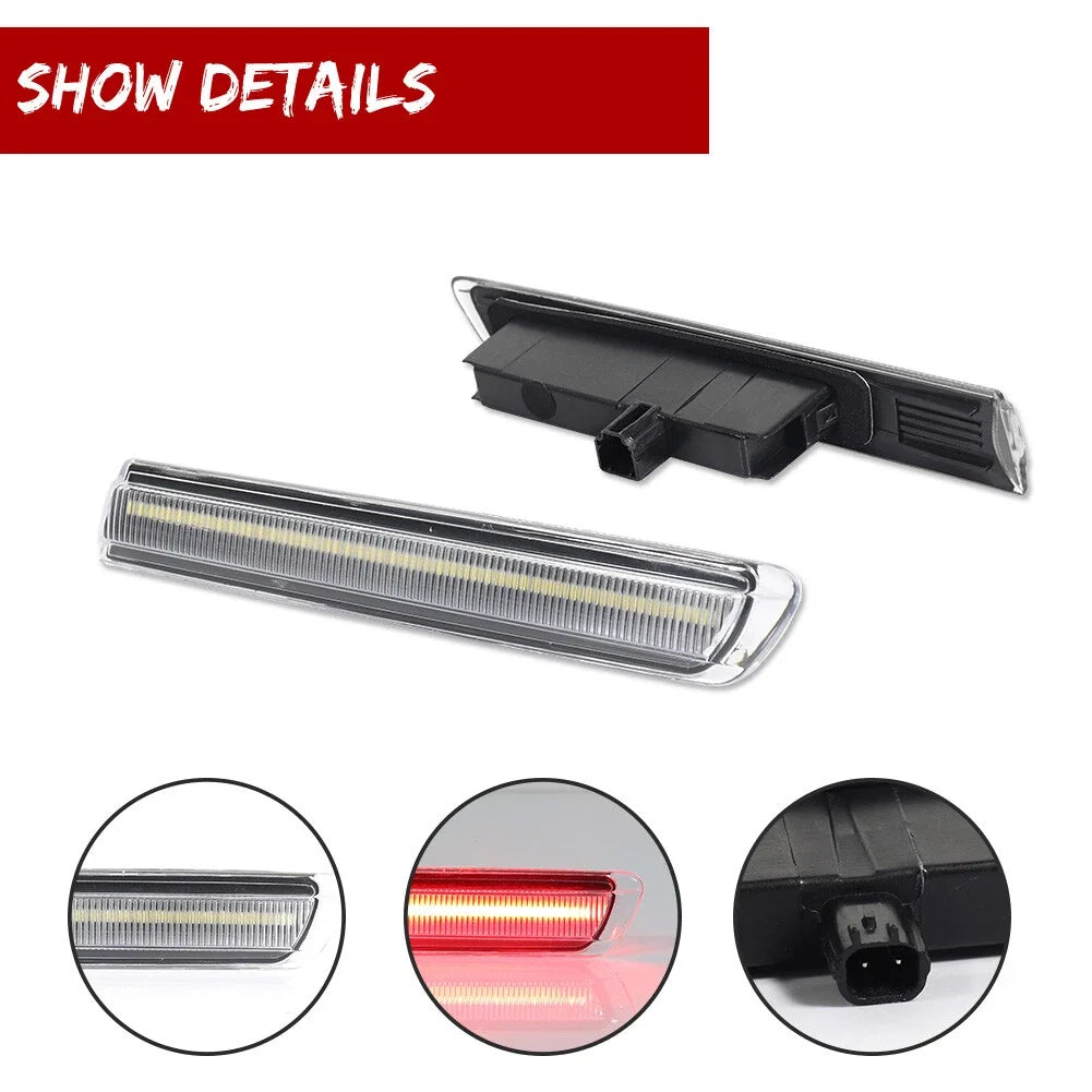 Set of 4 Clear LED Side Marker Lights for Acura TL (2004–2008)