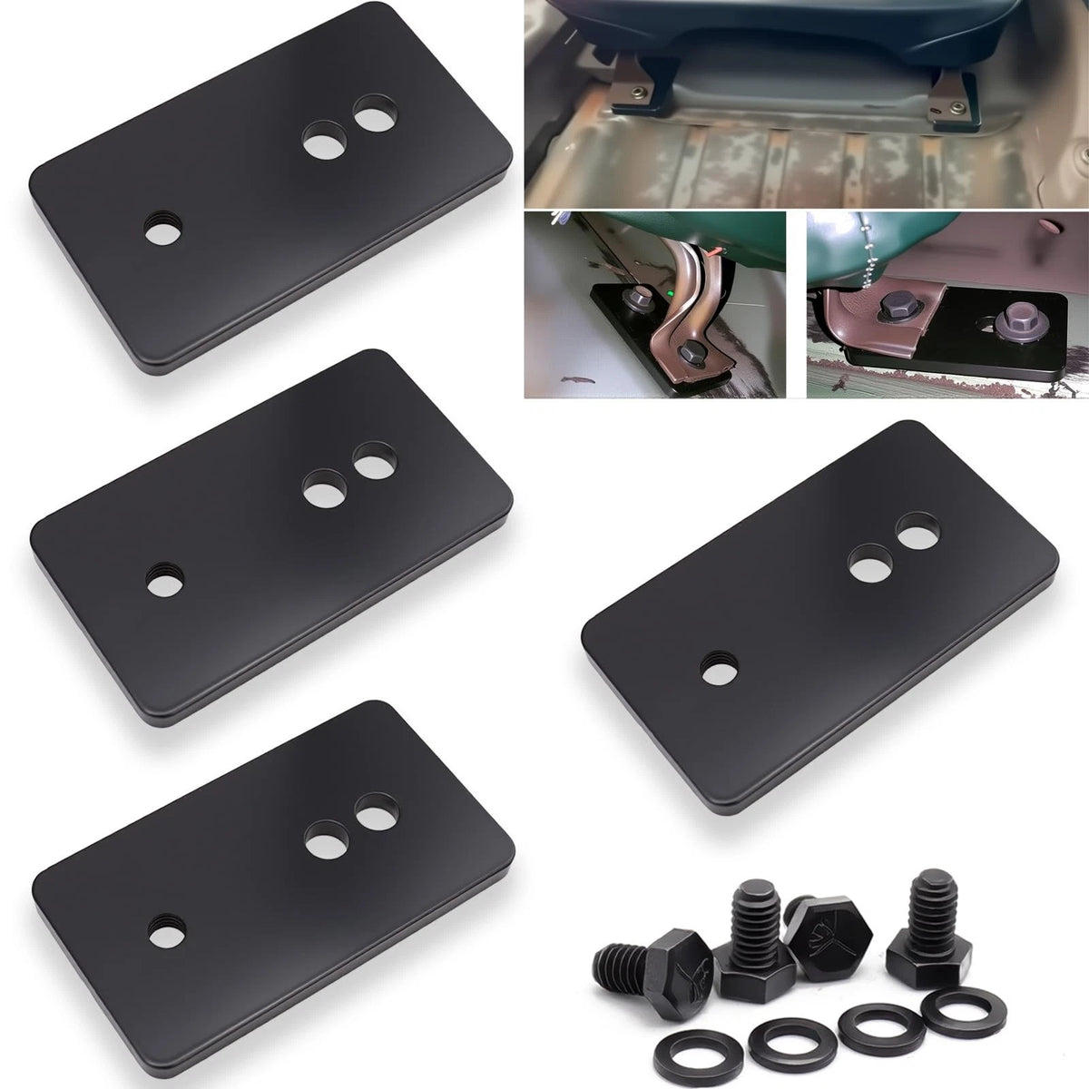 Seat Relocation Brackets Kit for Camaro/Firebird (1967–2002) 1.5-2" Black