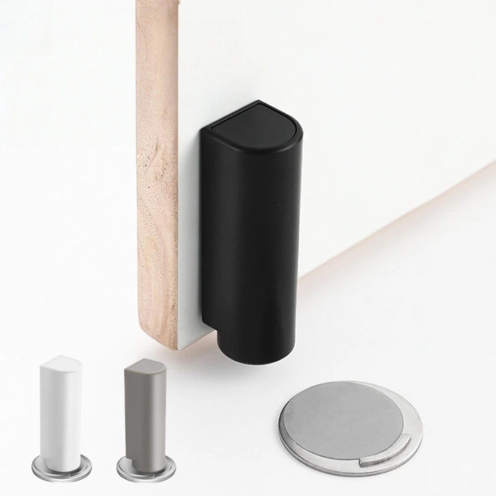 Magnetic Floor Door Stopper for Discreet Installation (No Drilling Needed)