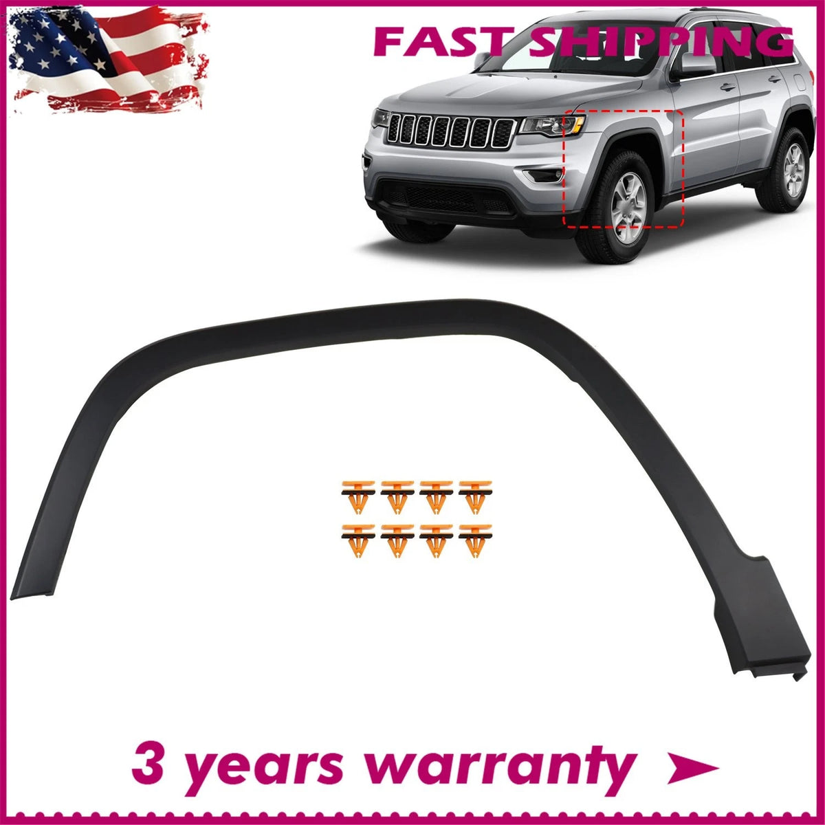 Fender Flare for Jeep Cherokee (2014–2018) 68210314AE, 68210315AE