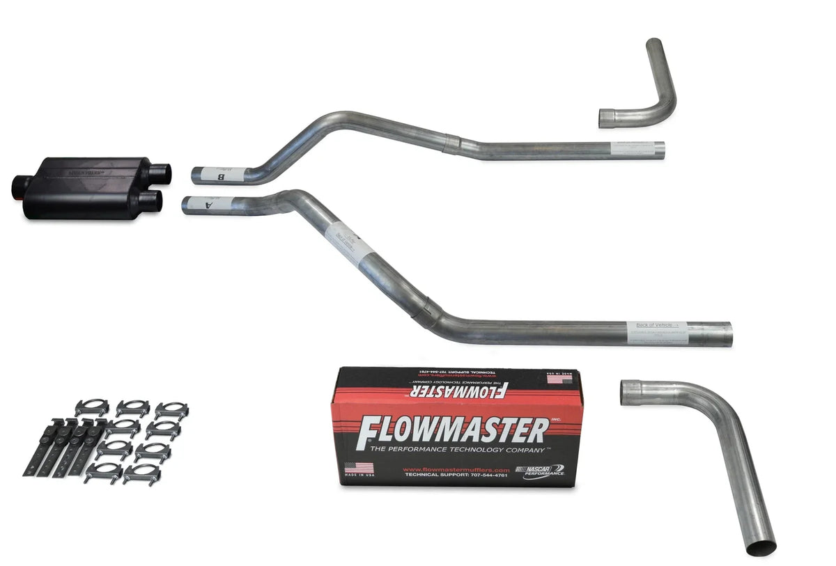 Dual Exhaust Kit for Chevy Blazer (1992–1994) - Flowmaster Super 40, Side Exit