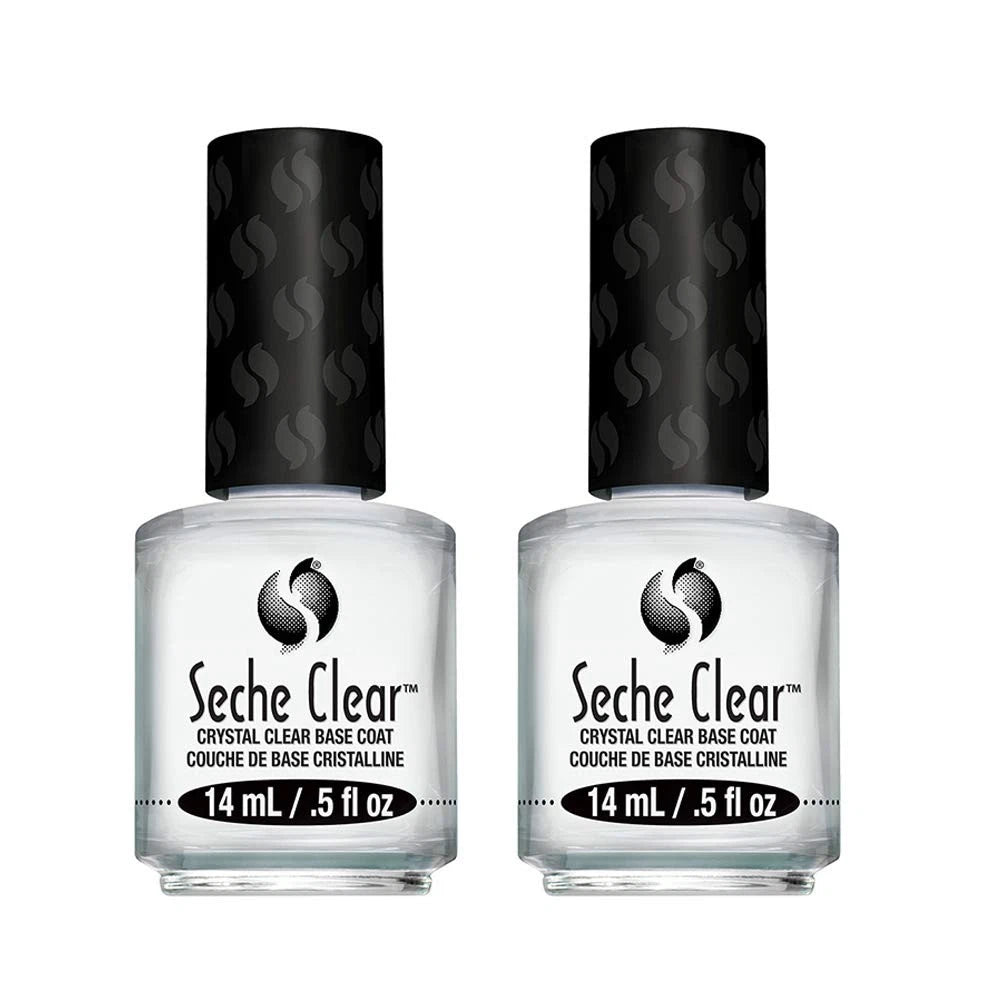 Pack of 2 Clear Base Coat Nail Polish for 0.5 Fl Oz