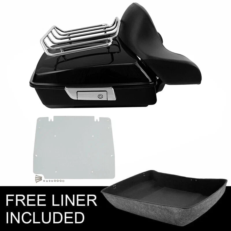Chopped Trunk Backrest Pad Base Plate for Harley Touring Street Glide (2014–2026)