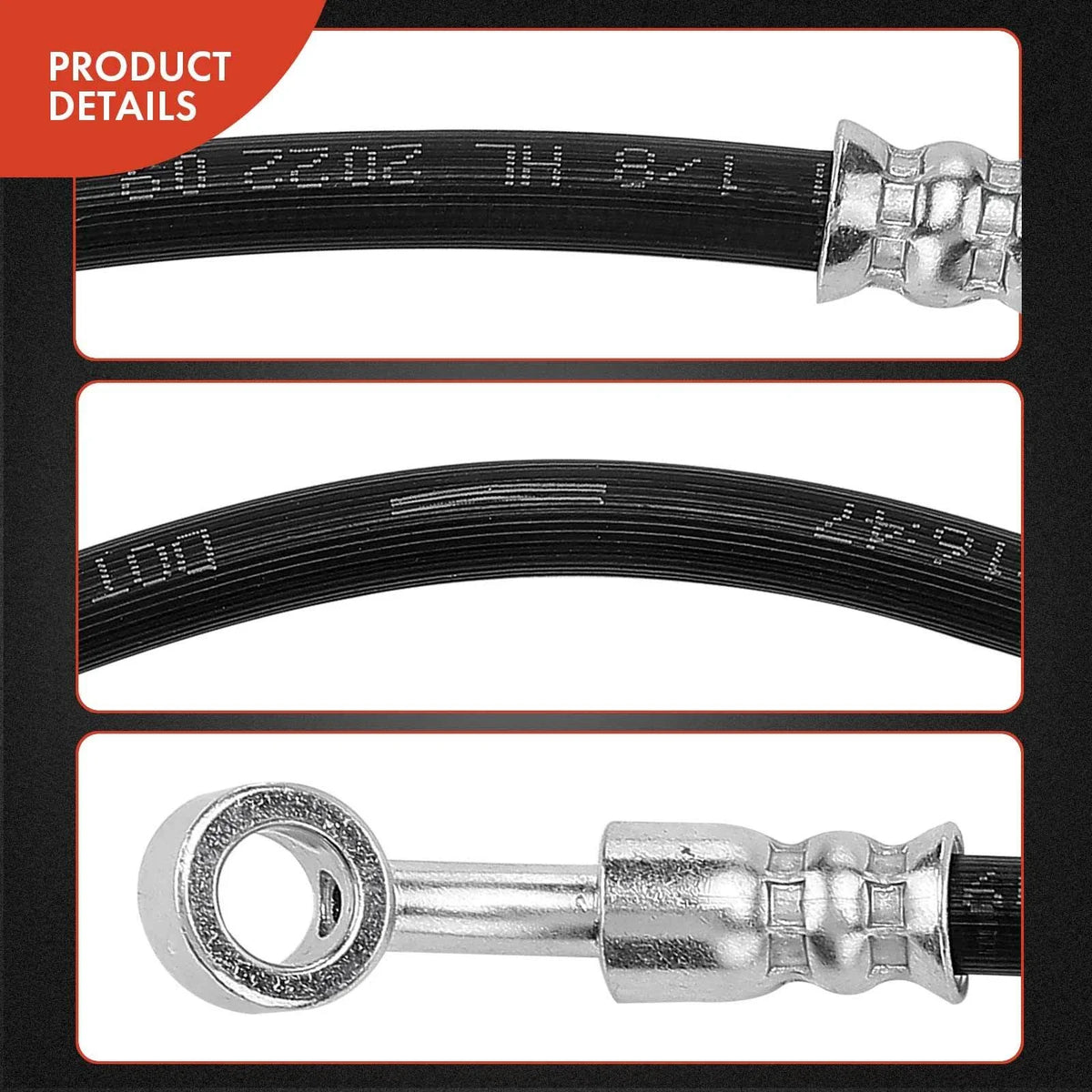 2X Front Brake Hydraulic Hose for Kia Sorento (2011–2013) Hyundai Santa Fe (2011–2013)