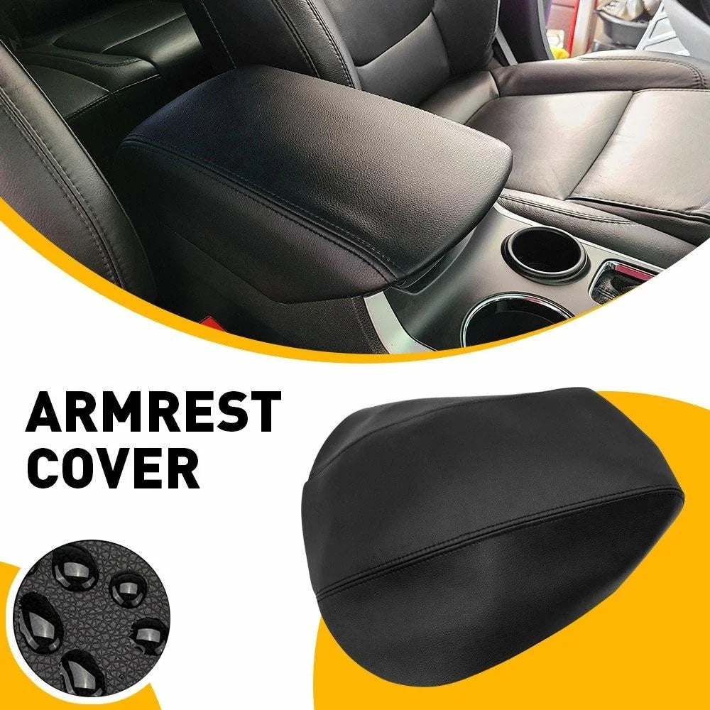 Armrest Cover for Ford Explorer (2011–2018) Black Leather Center Console EXV