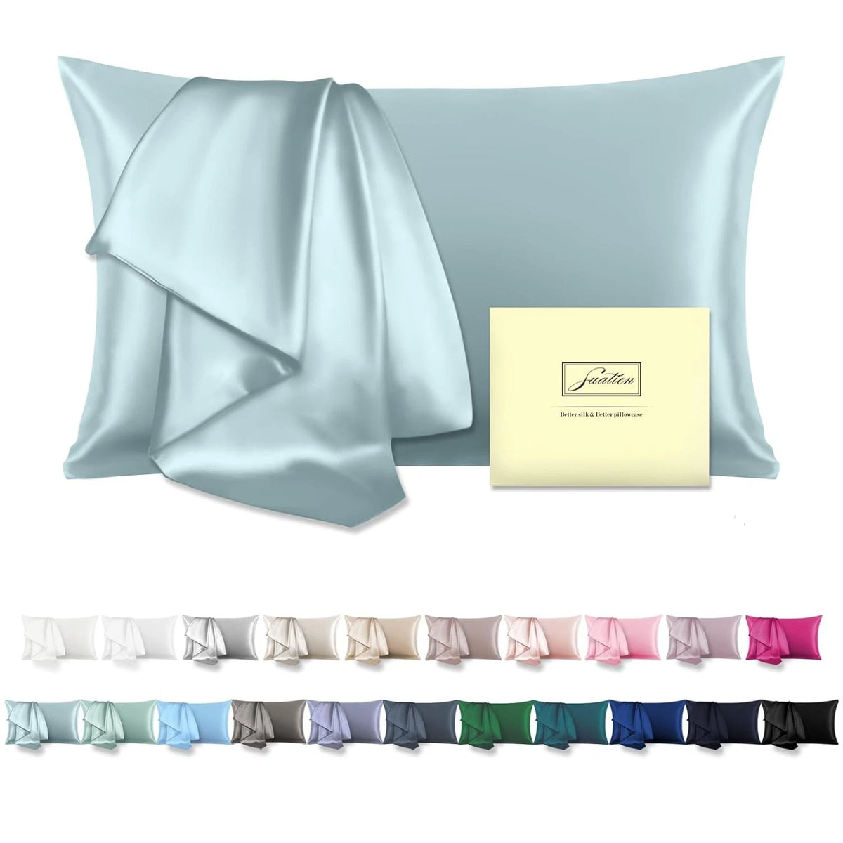 Mulberry Silk Pillowcase Standard Size 20x26 for Hair & Skin
