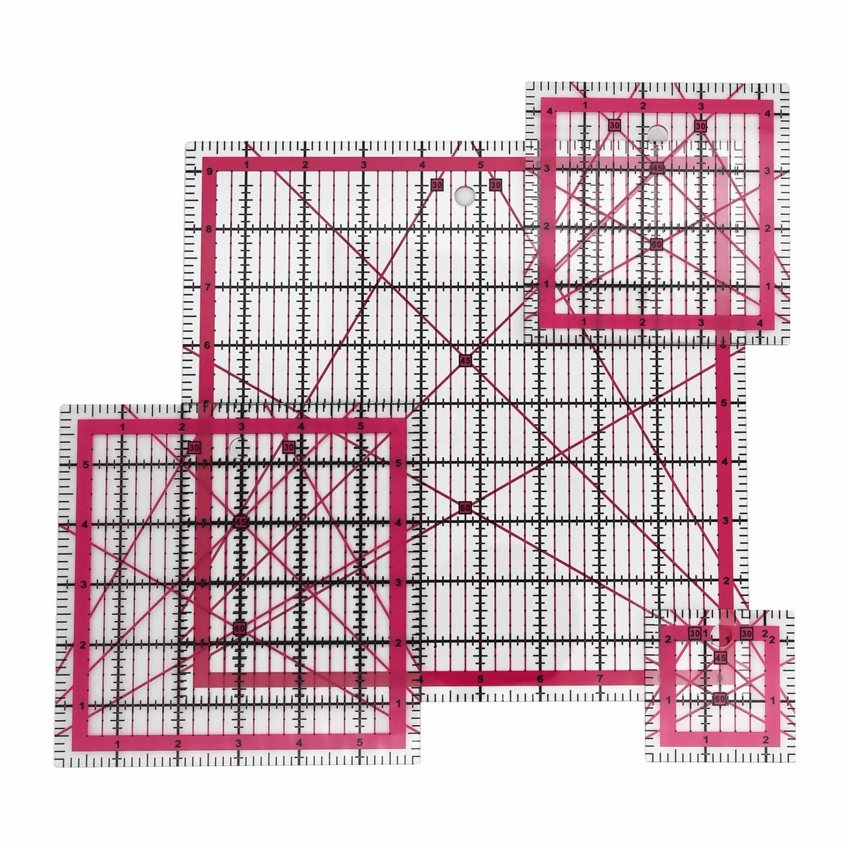 Sewing Rulers Set of 4 Acrylic Quilting Templates for Various Projects