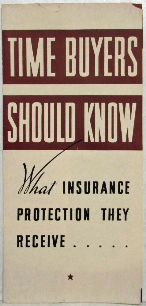 1939 General Motors Insurance Protection Sales Folder