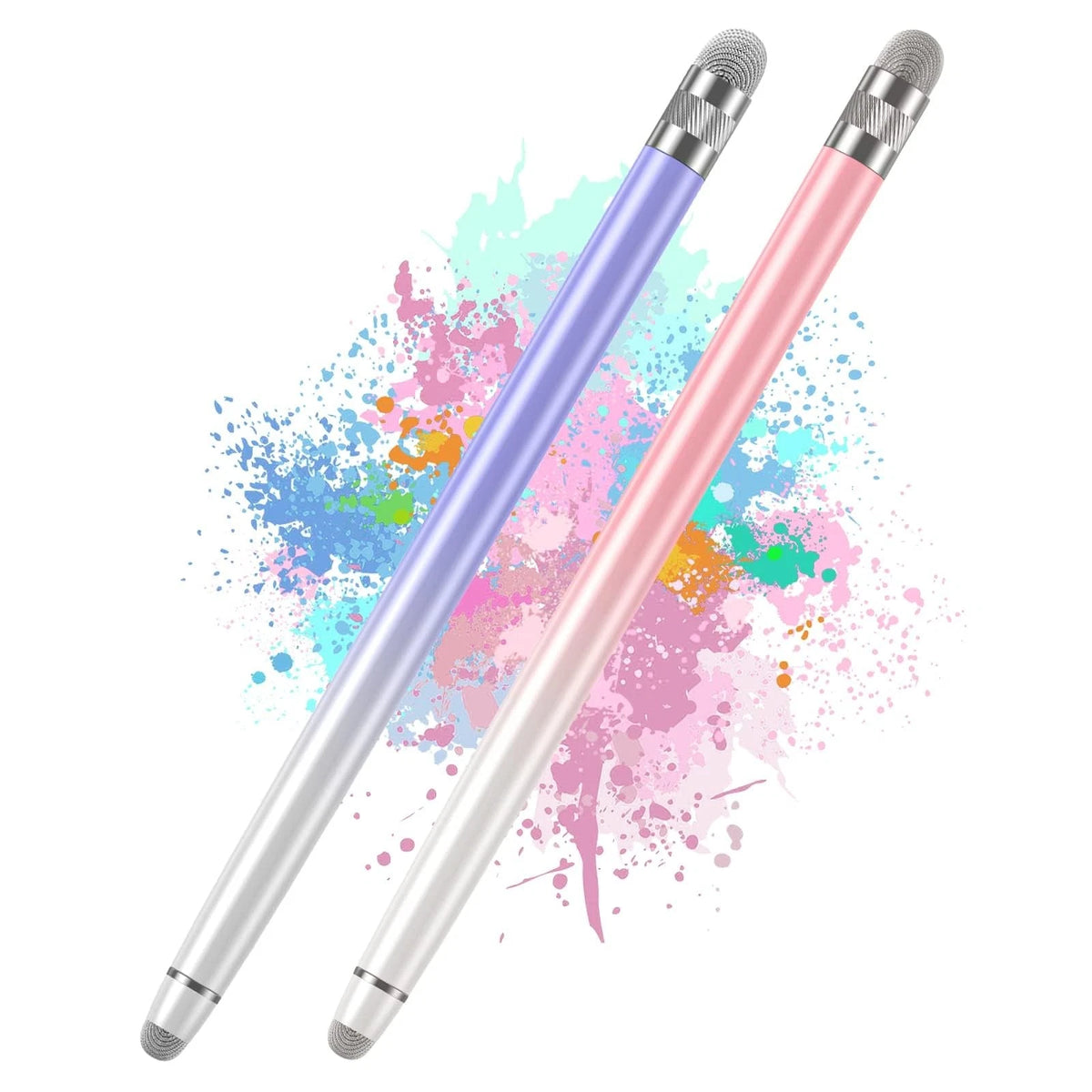2X Stylus Pens for Touch A (White Pink / White Purple)