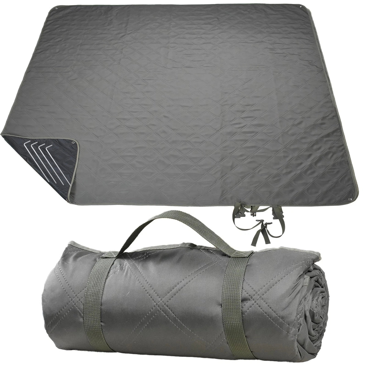 Waterproof Picnic Blanket 80x60 in Portable Beach Mat with Carry Strap