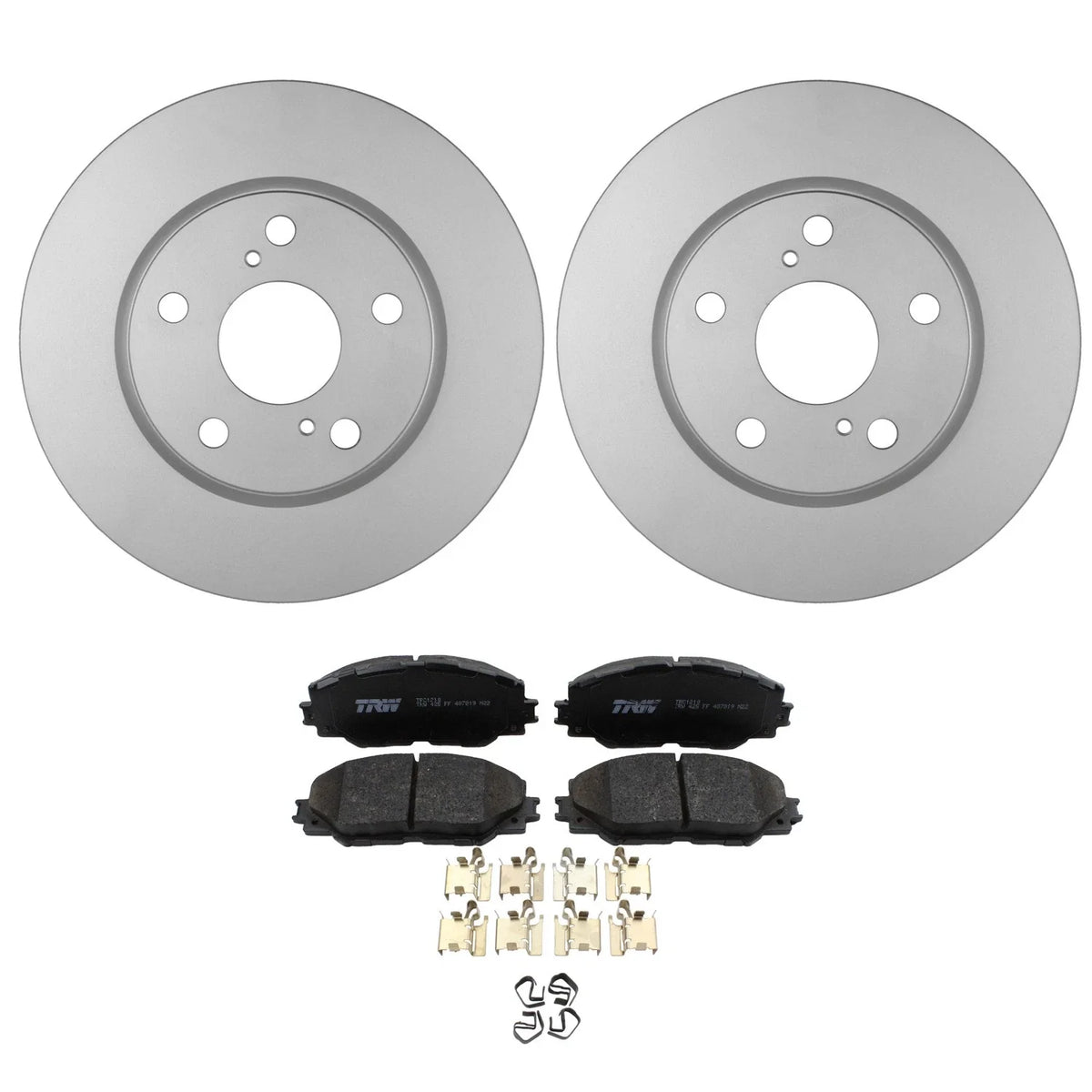 Set of 4 Bosch QuietCast Rotors & TRW Pro Ceramic Pads for Prius V RAV4 (2012–2018)