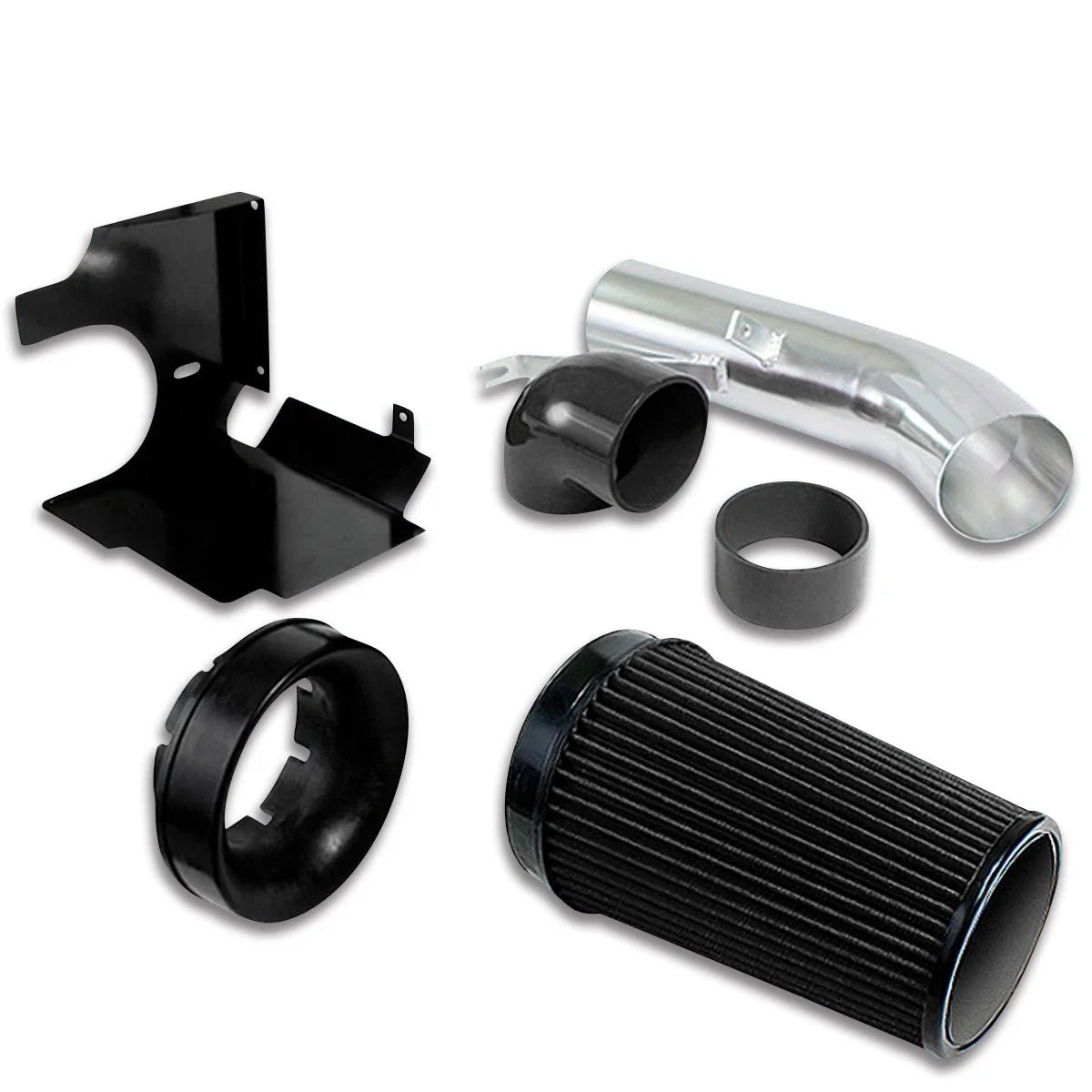 4" Cold Air Intake Filter with Heat Shield & Piping for GMC/Chevy/Cadillac
