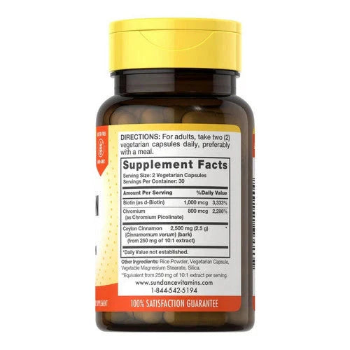 Sundance Cinnamon Supplement Tablets 60 Count