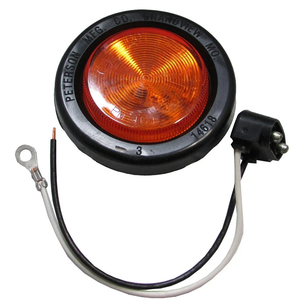 2X Amber 2" Round LED Trailer Side Marker Light Kit for Trailer