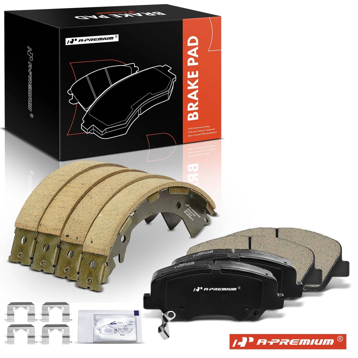 Set of 8 Ceramic Brake Pads for Hyundai Accent (2012–2017) Kia Rio, S1021, D1593