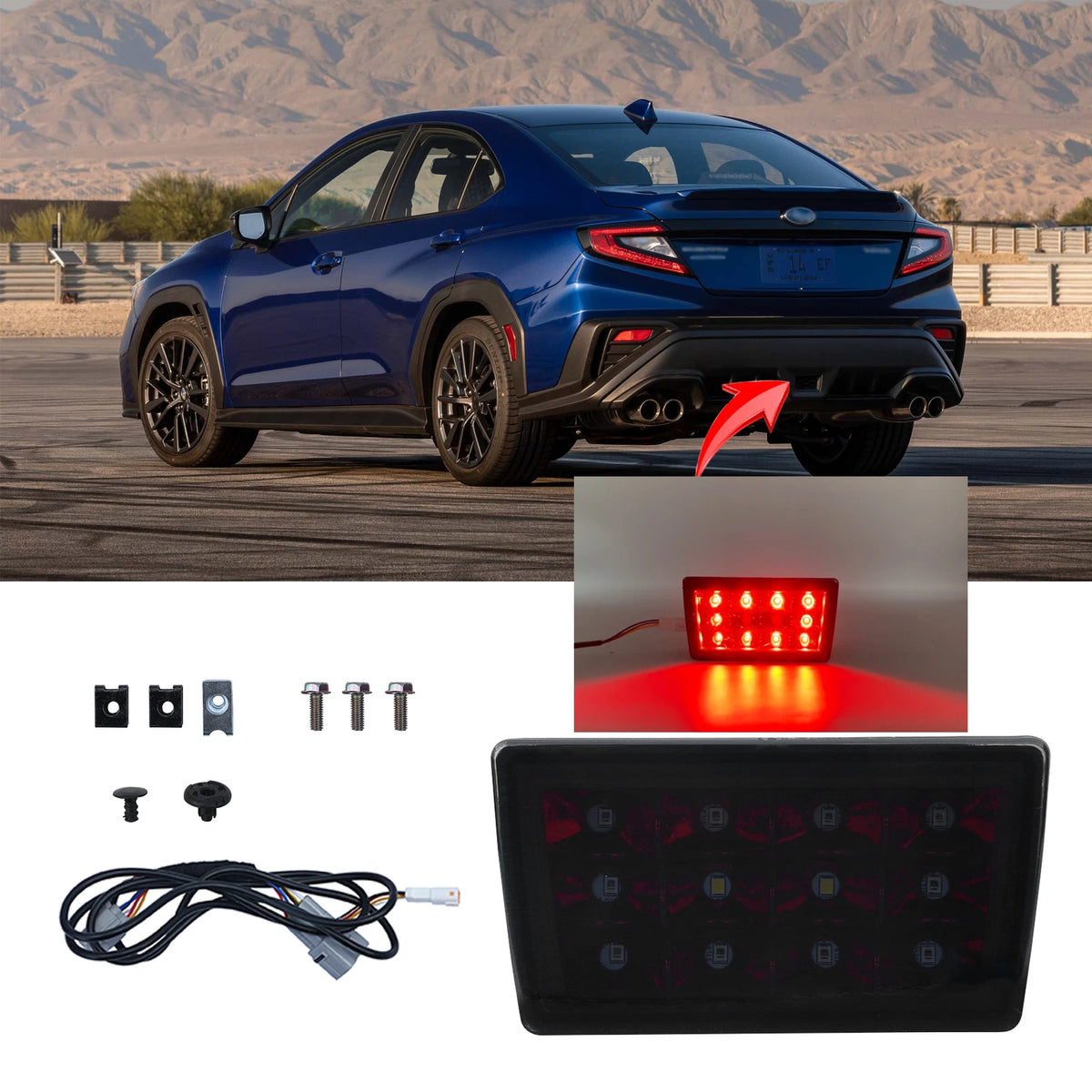 LED Tail Lamp for Subaru WRX (2022–2024) Smoke Rear Lower Bumper