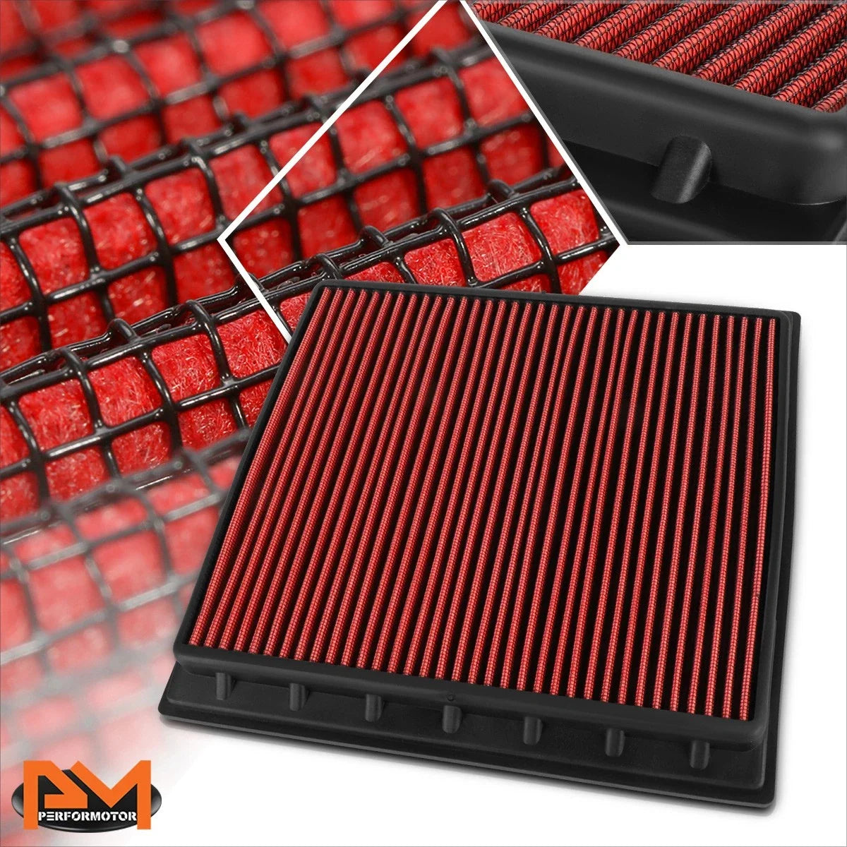 Reusable multilayer hi-flow air filter for Cadillac SRX (2010–2016) & Saab 9-4X (2011)