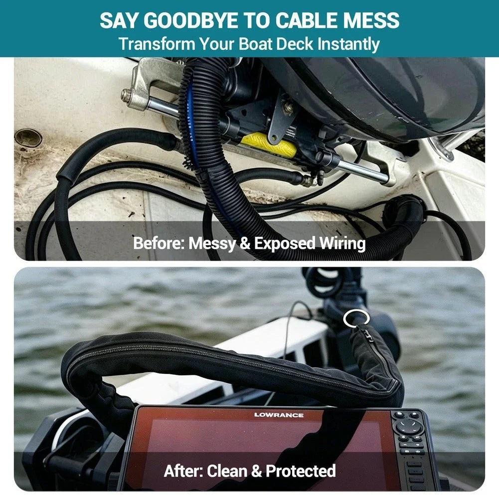 Wire Harness Protector Sleeve for Marine Trolling Motors (121 cm)