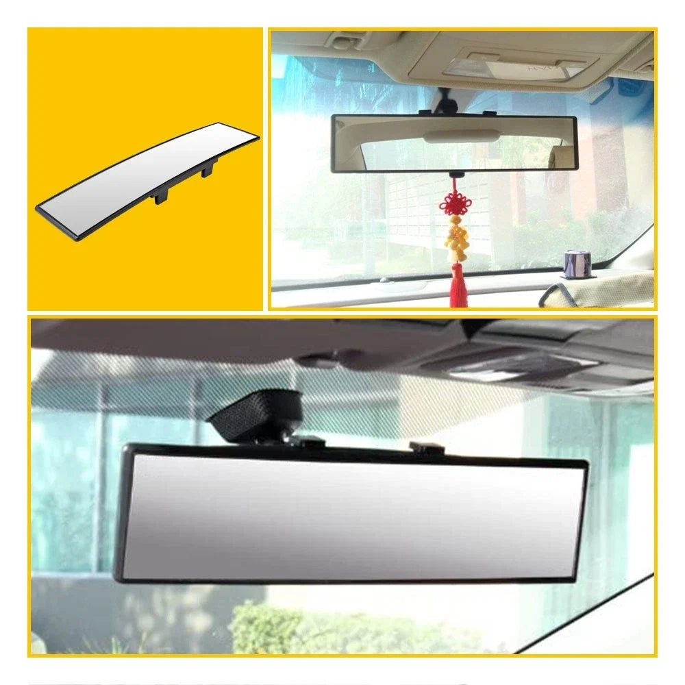 300MM Convex Clear Interior Clip-On Rear View Mirror for Universal Fit