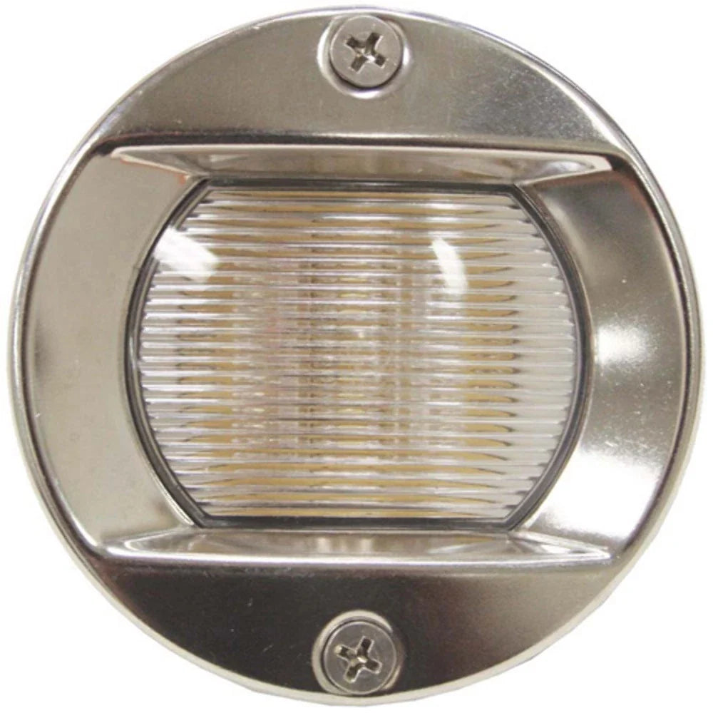 12V Stainless Steel LED Courtesy Light for Boat Caravan (Real White)