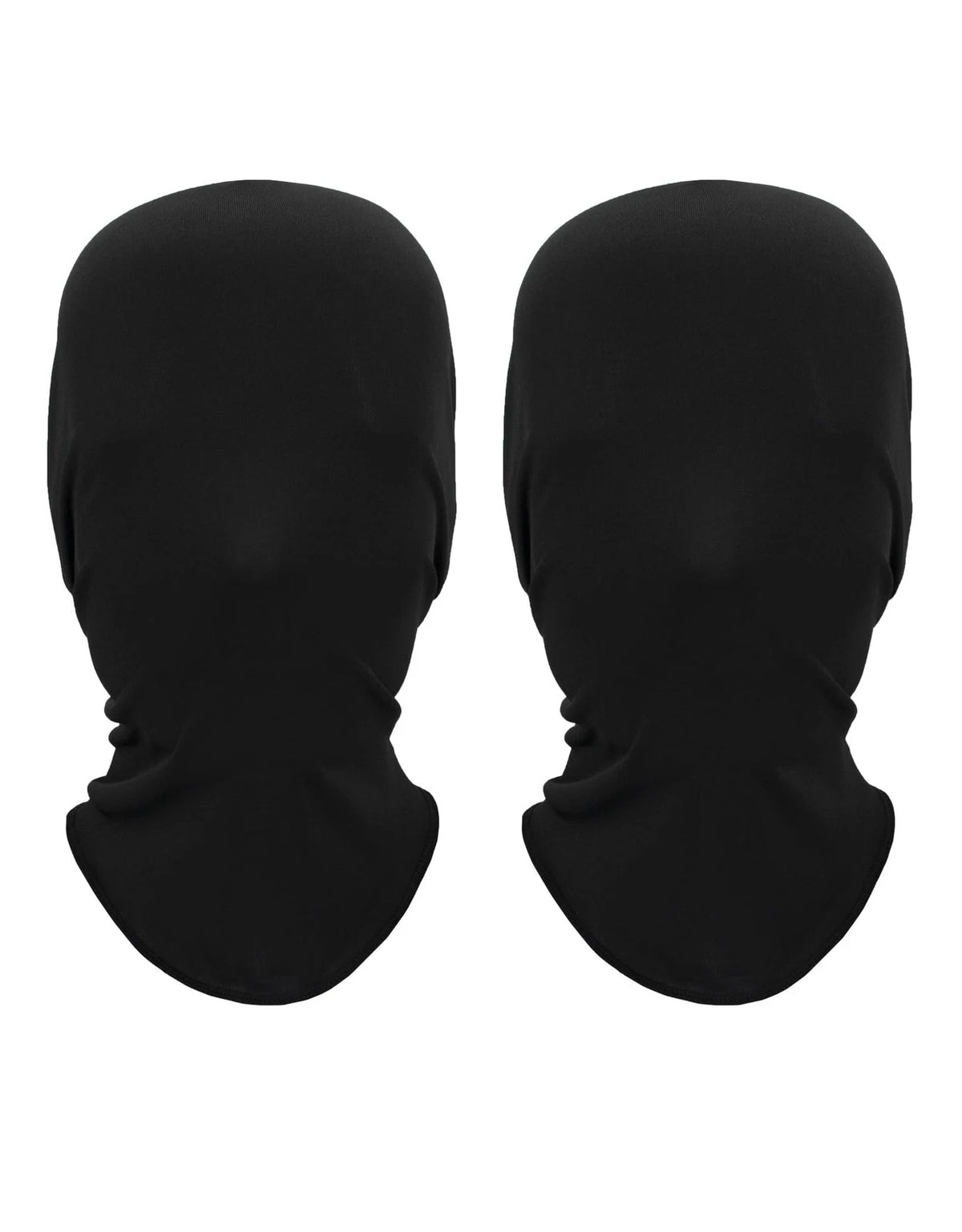 2X Full Face Mask for Halloween (Adult, Black)