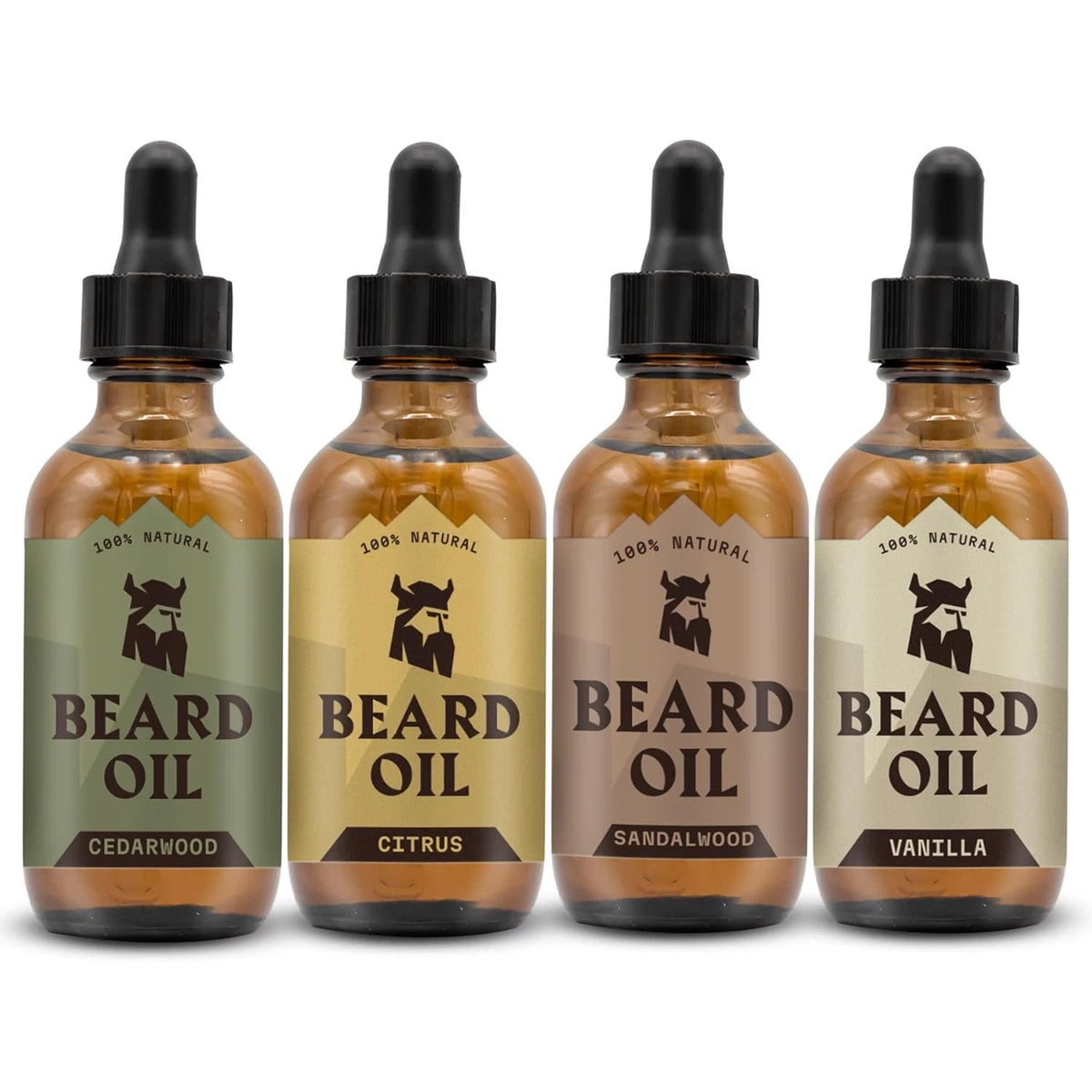 Pack of 4 Beard Oil for Men - 0.66 Fl Oz, Vanilla