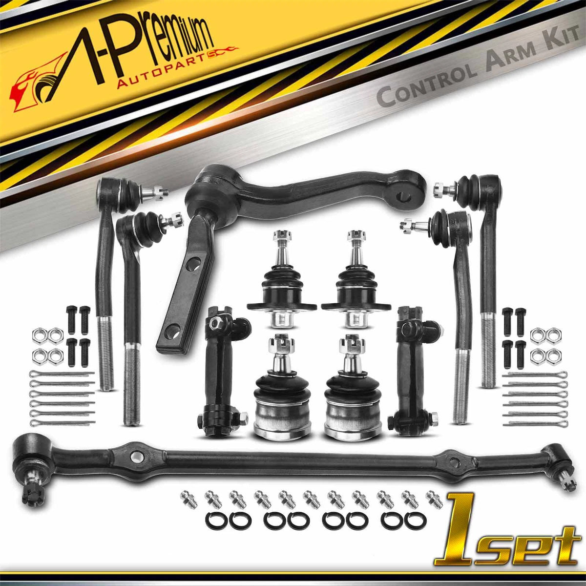 Set of 12 Inner & Outer Tie Rod Ends for Chevy Impala (K5208, K6145T)