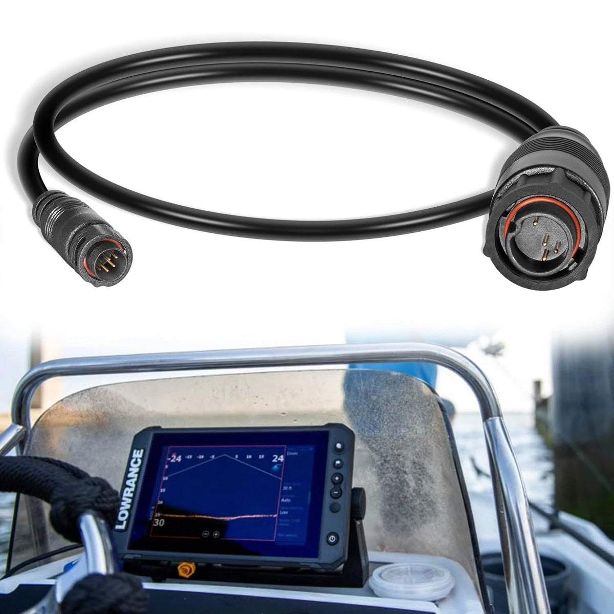 Sonar Adapter Cable for Lowrance HDS Carbon/Live, Elite Ti, Ti2, FS (For00928)