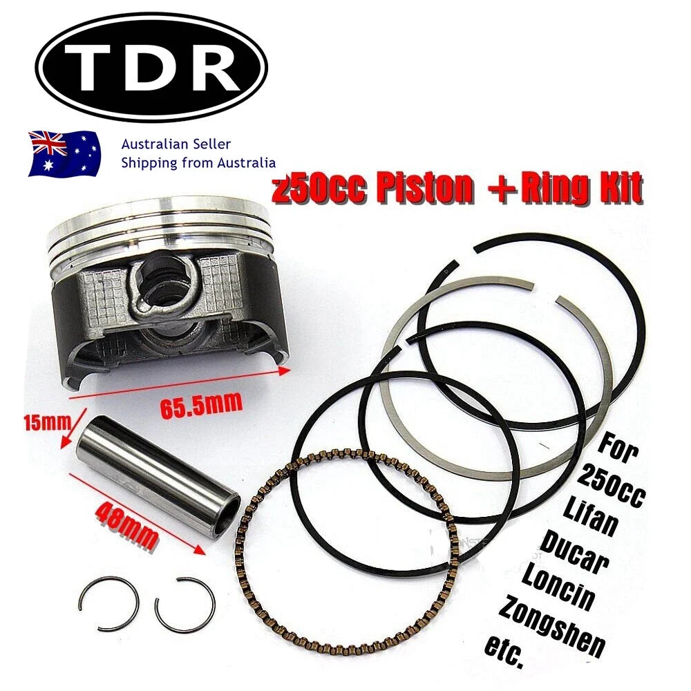 Piston Rings Pin Clips Kit for Honda SL230 (1997–2008) STD Bore 65.5mm