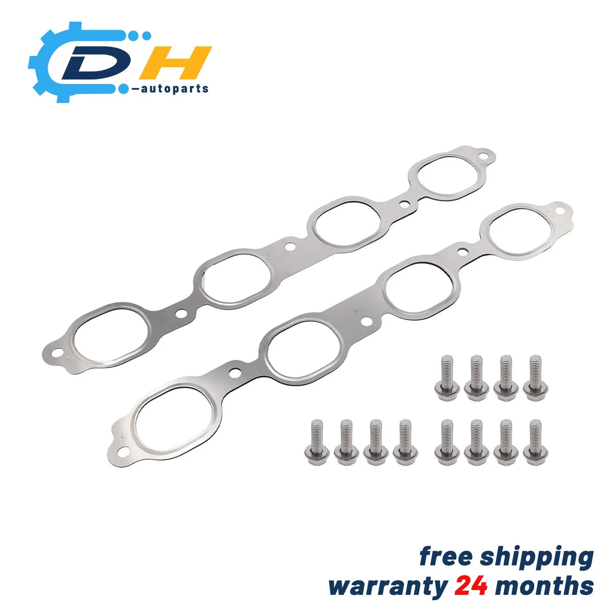 2X Steel Header Exhaust Manifold Gaskets for Cadillac Escalade (2015–2024) 12657093, 111082601