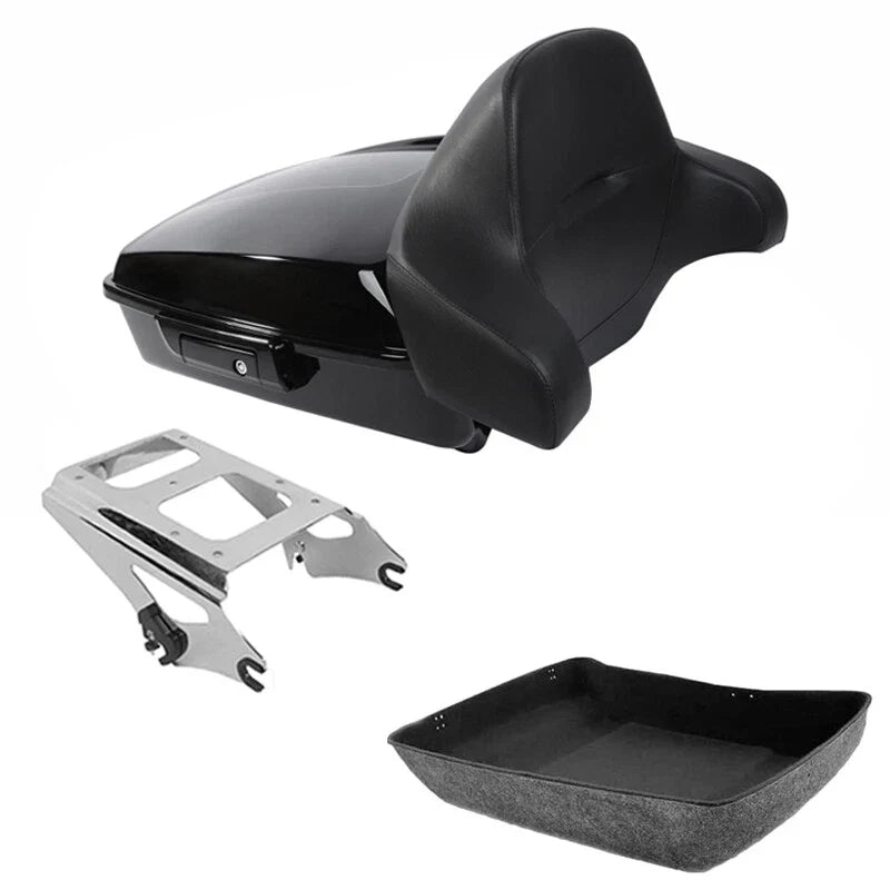 Chopped Trunk Backrest Mount Rack for Harley Touring Street Glide (2009–2013)