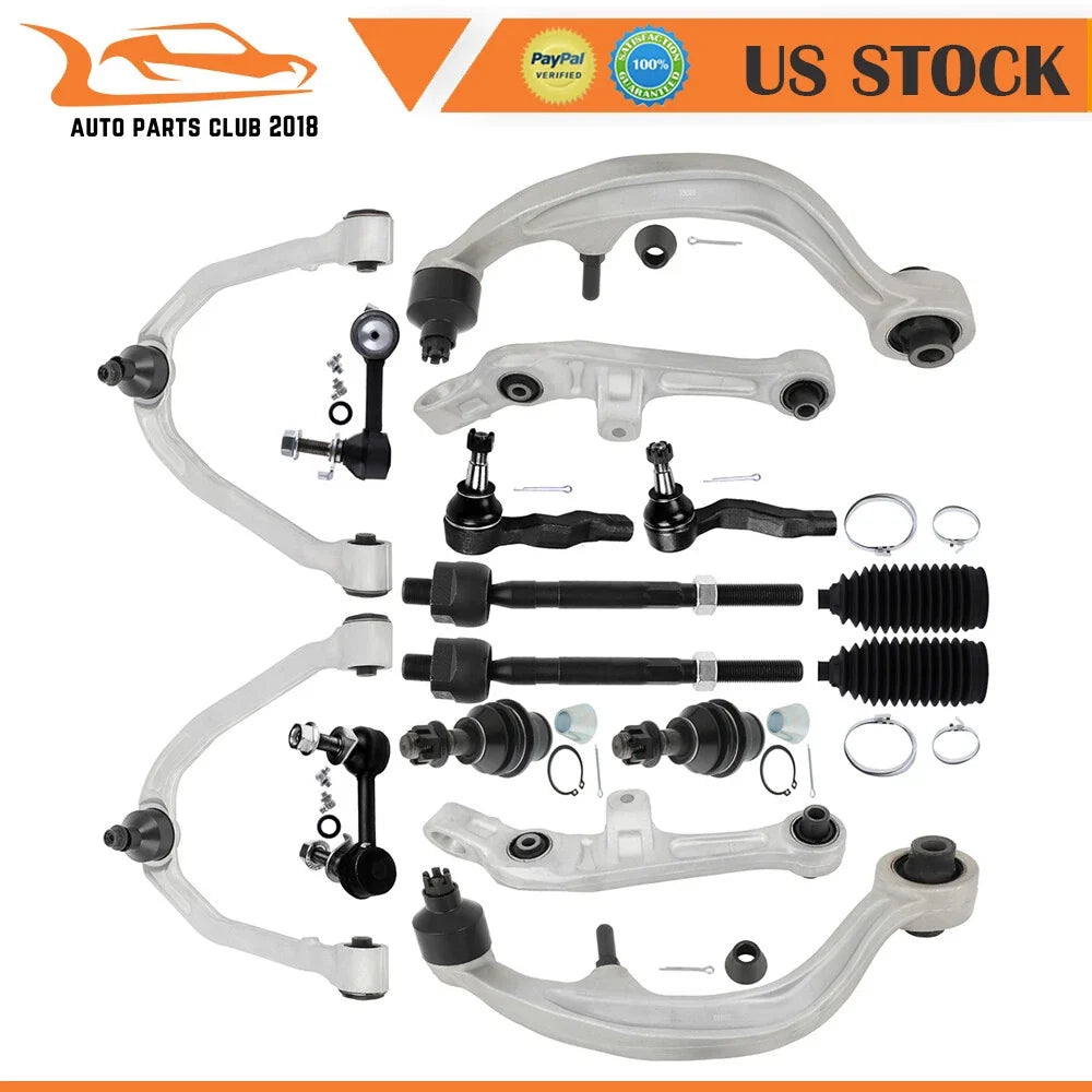 16pcs Front Control Arm w/ Ball Joints Suspension Kit for Infiniti G35 (2003–2007)