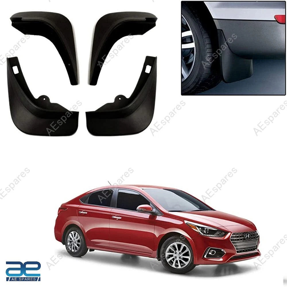 Mud Flap Set of 4 for Hyundai Verna Type - 4 (2018–2020)