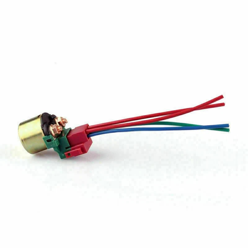 Starter Relay Solenoid + Plug for Honda CB CBR CBX CMX450 CRF CX GL NX VF VT EJ (35851-MF5-751, 35850-MK3-671)