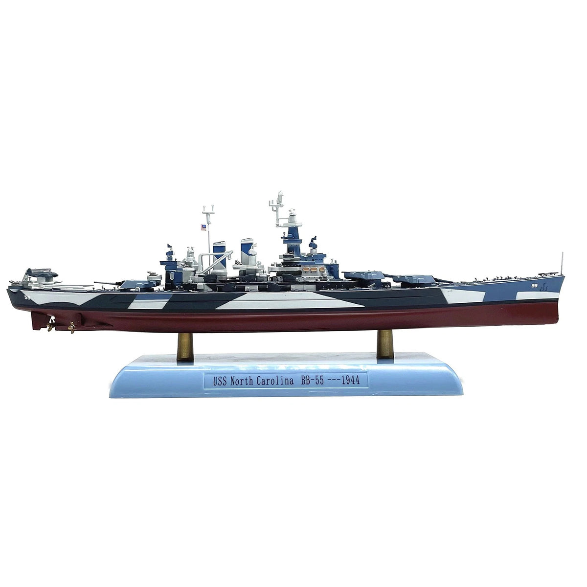 1/1000 USS North Carolina BB-55 Battleship Model Kit (WWII)