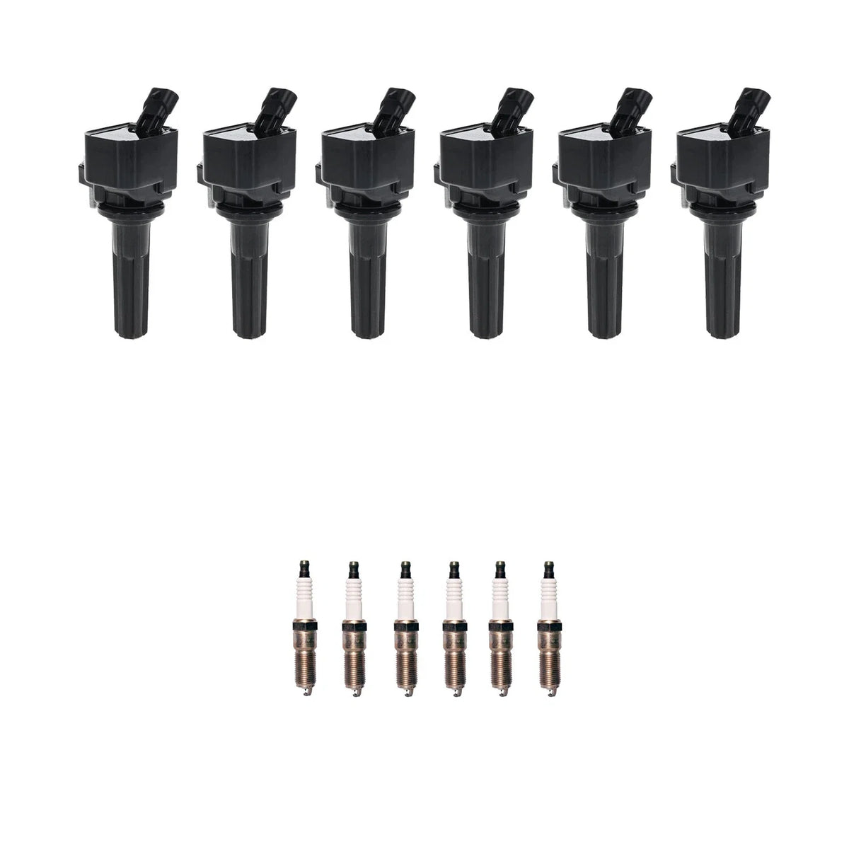 Set of 6 Ignition Coils & Denso Iridium Spark Plugs for Envoy L6 (2002–2009)
