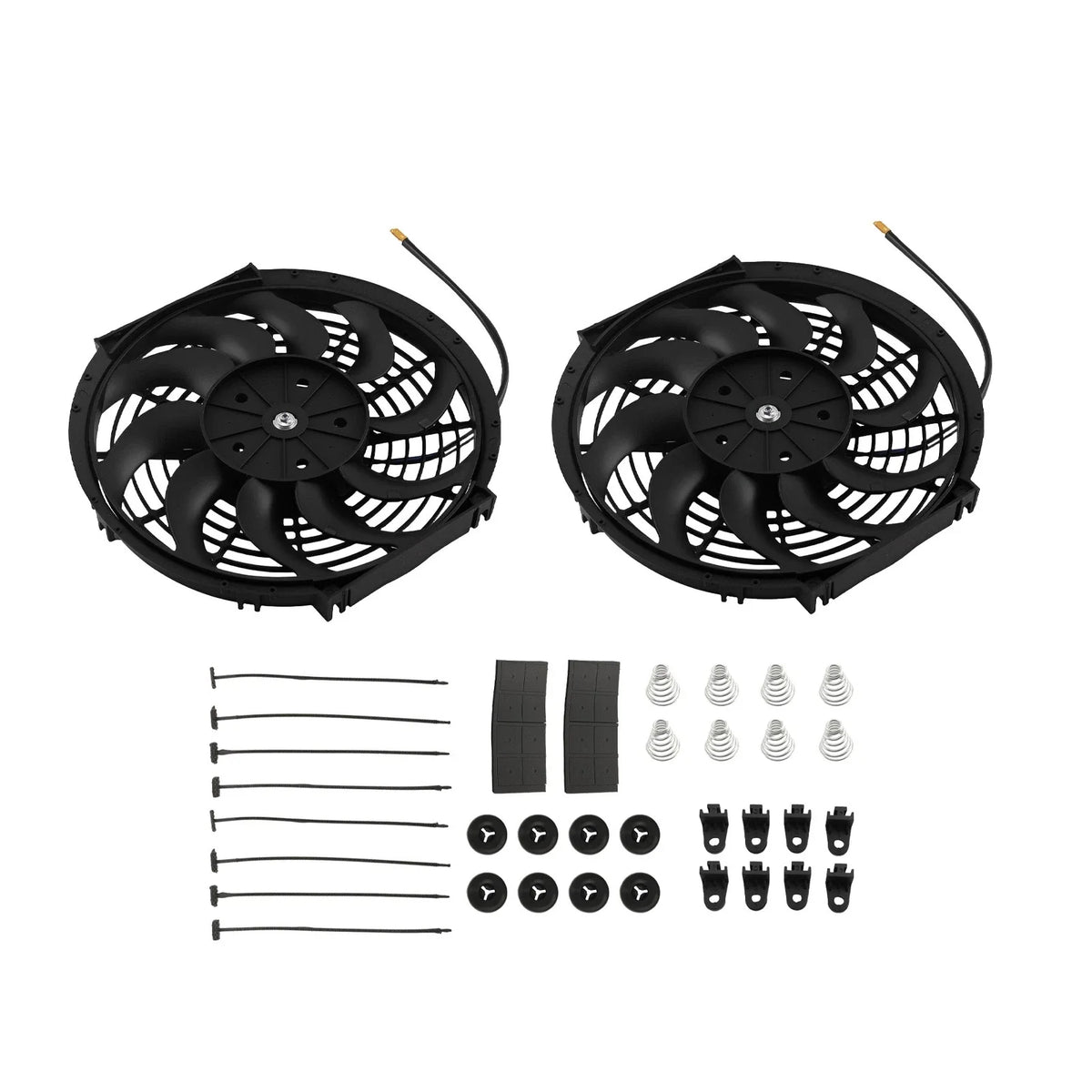 2X 12 Inch Universal Cooling Fan System for Radiator Transmission (Universal)