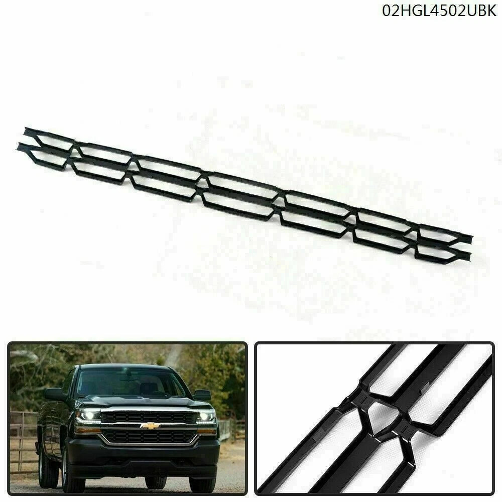 Upper Grille Overlay Insert for Chevy Silverado 1500 (2016–2018) J-02HGL4502UBK