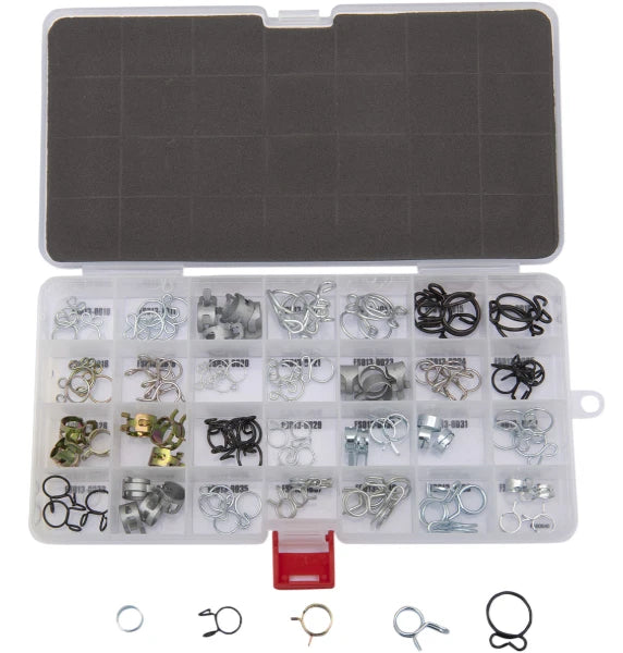 112 pc Fuel Line Wire Band Clamp Kit for Motorcycles ATVs (FS00038)