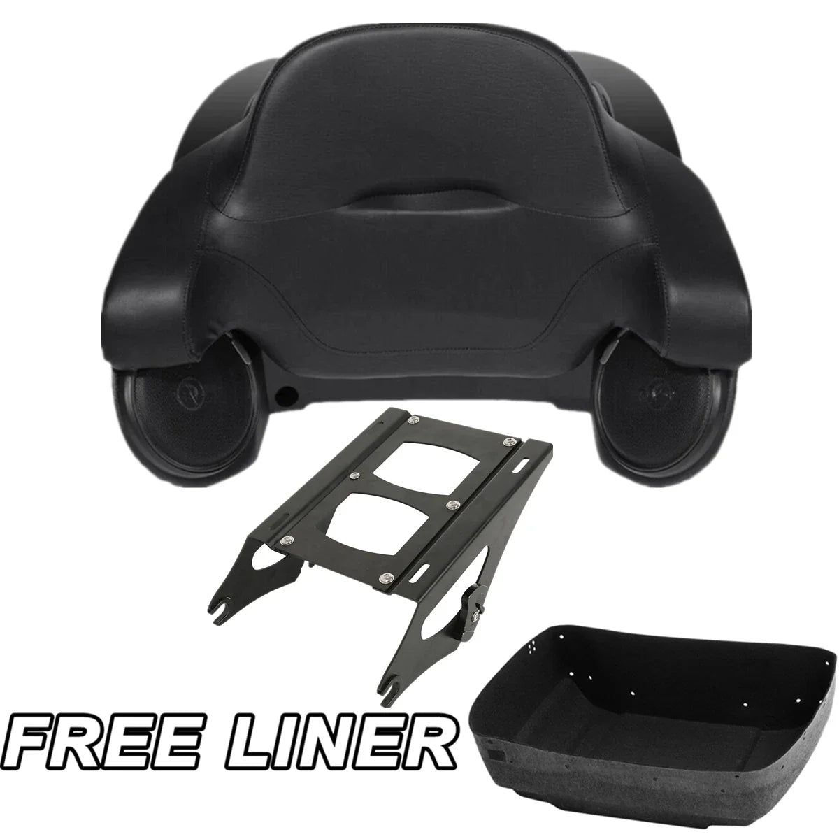 Trunk Mount Rack Speakers Backrest Pad for Harley Street Glide (2014–2023)