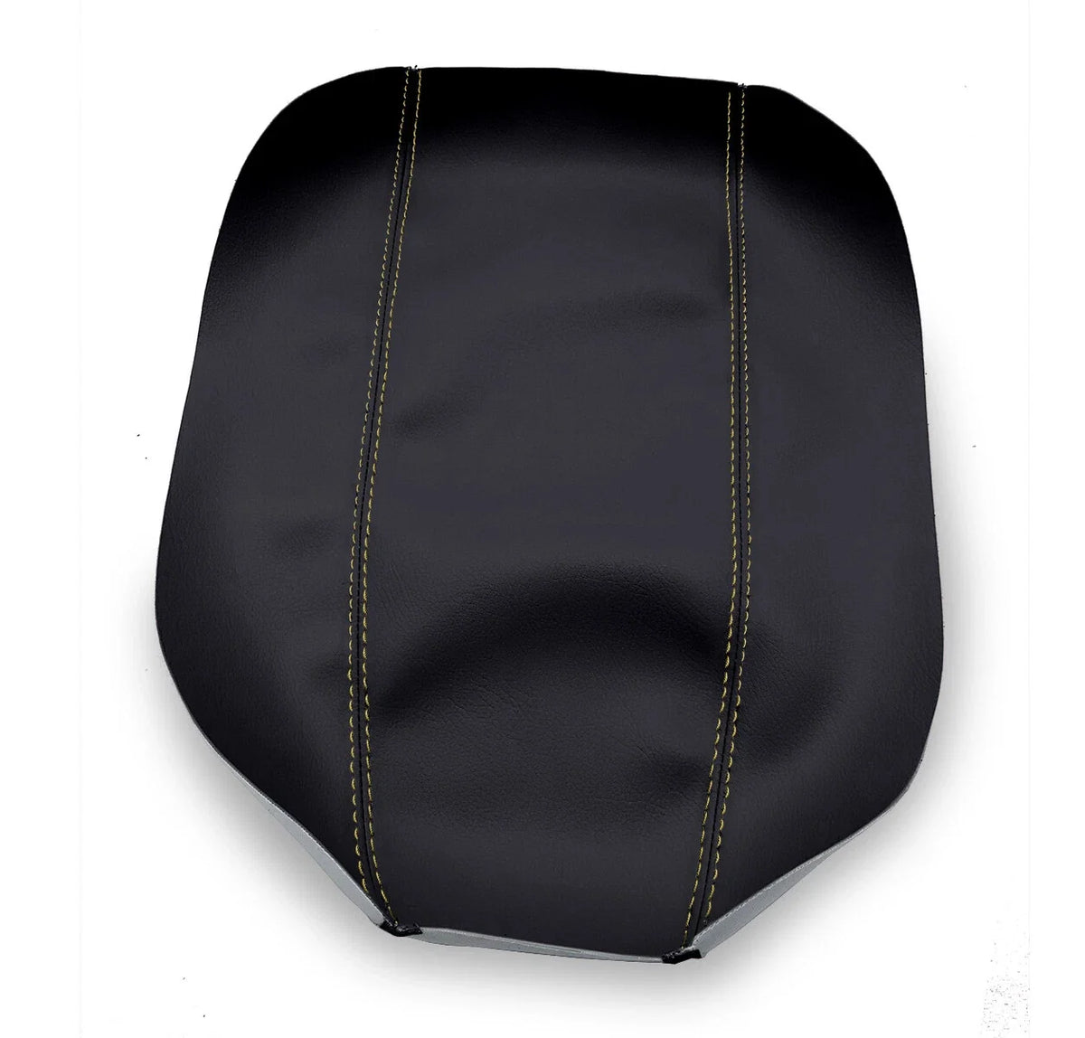 Leather Console Lid Armrest Cover for Pontiac GTO (2004–2006) Black Yellow Stitch
