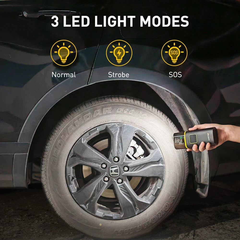 Electric Air Pump Compressor for Car Tires with Digital Pressure Gauge