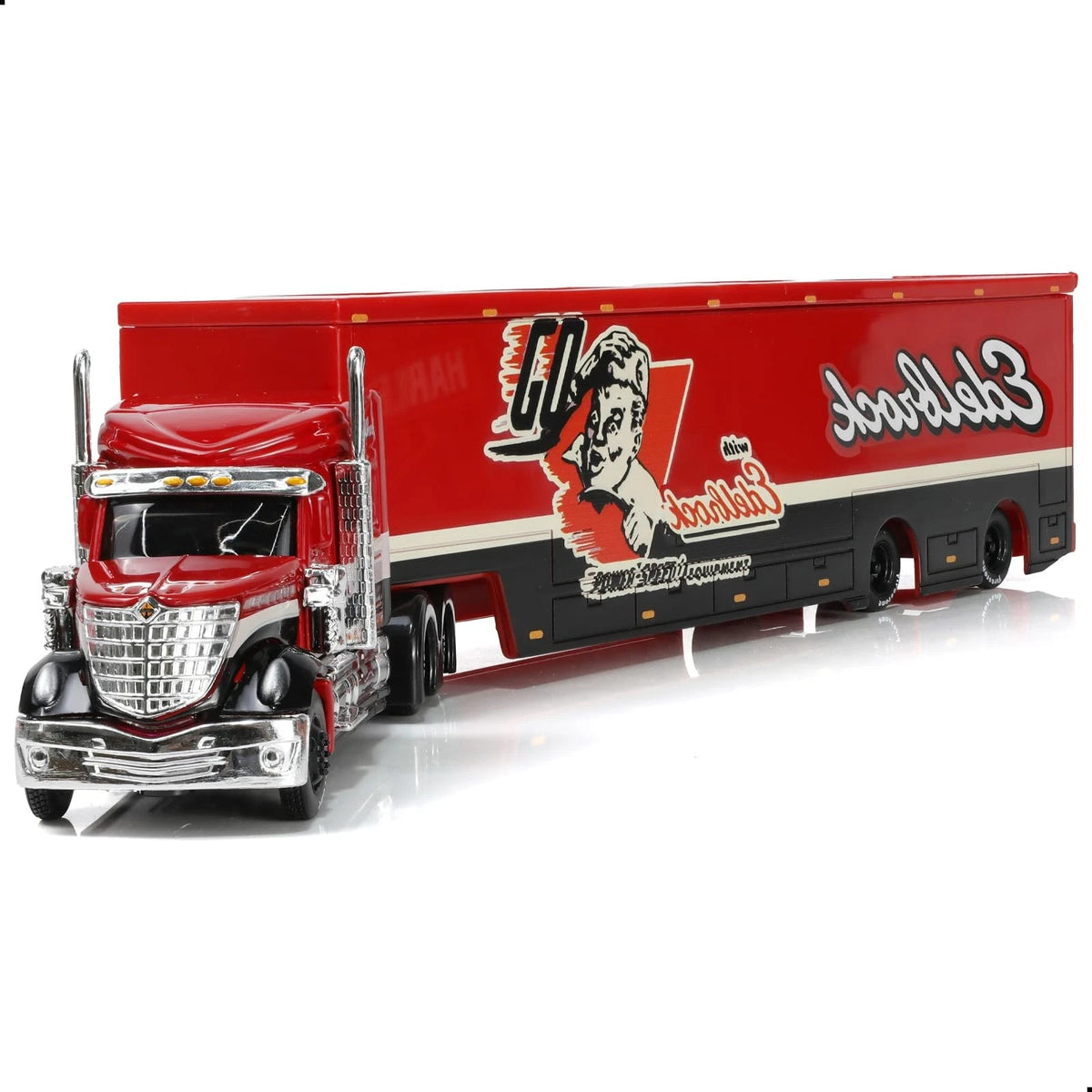 1/64 Scale Semi Truck Toy with Trailer (Km074-red)