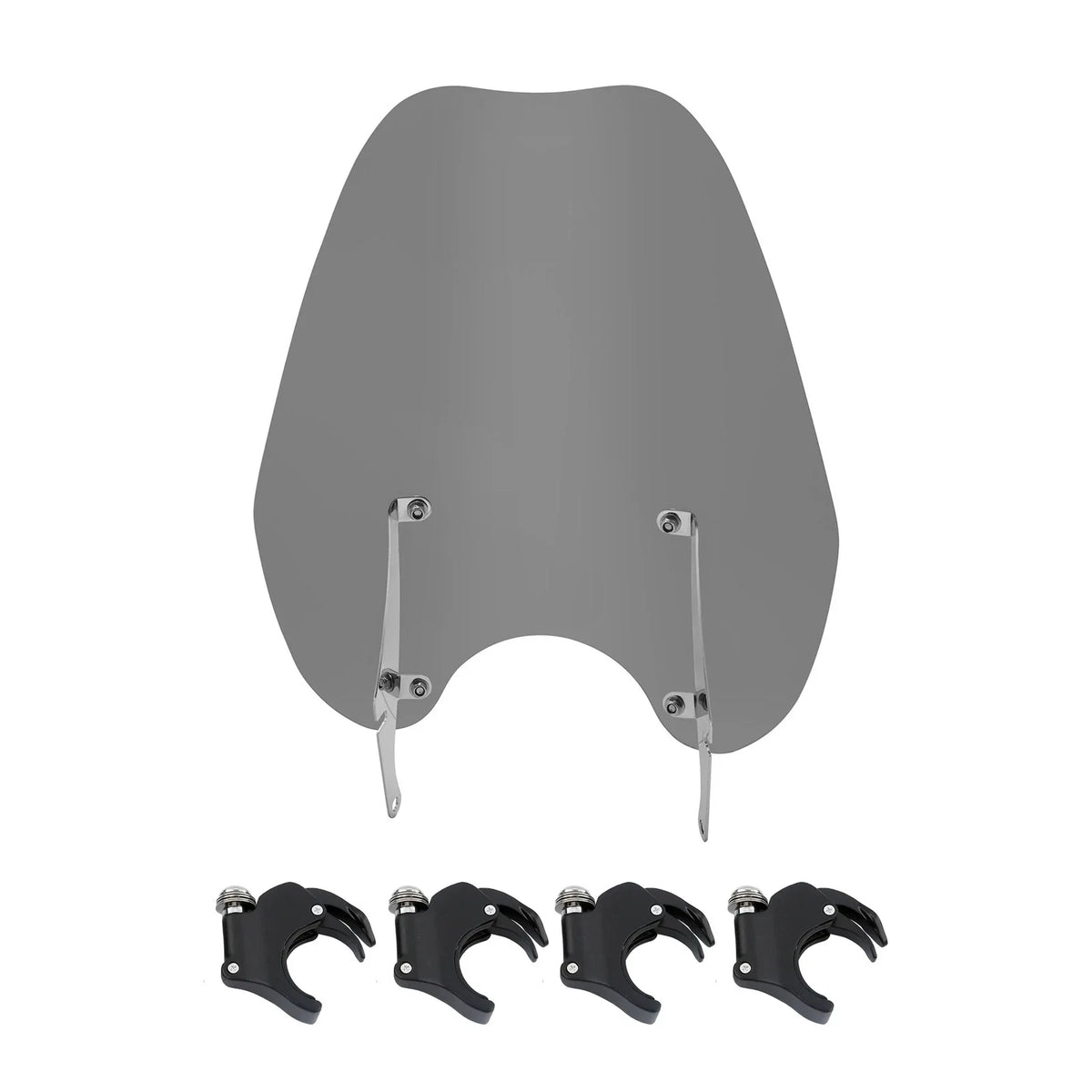 Smoke Windshield & Bracket & 49mm Clamps for Harley Dyna Softail