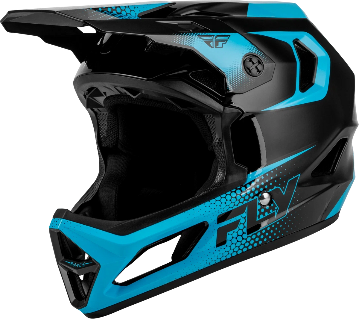 Fly Racing Yth Rayce Sonar Helmet for Youth Bicycle (Small, Black/Electric Blue)