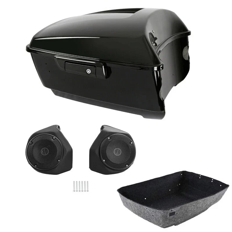 6.5" Black King Trunk Luggage Speakers for Harley Touring Road Glide (2014–2026)