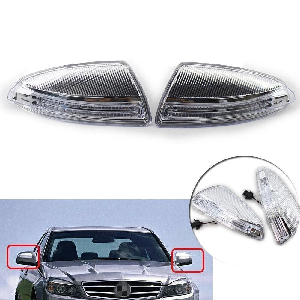 1 Pair Door Mirror LED Turn Signal Light for Mercedes W204 C250 C300 C350